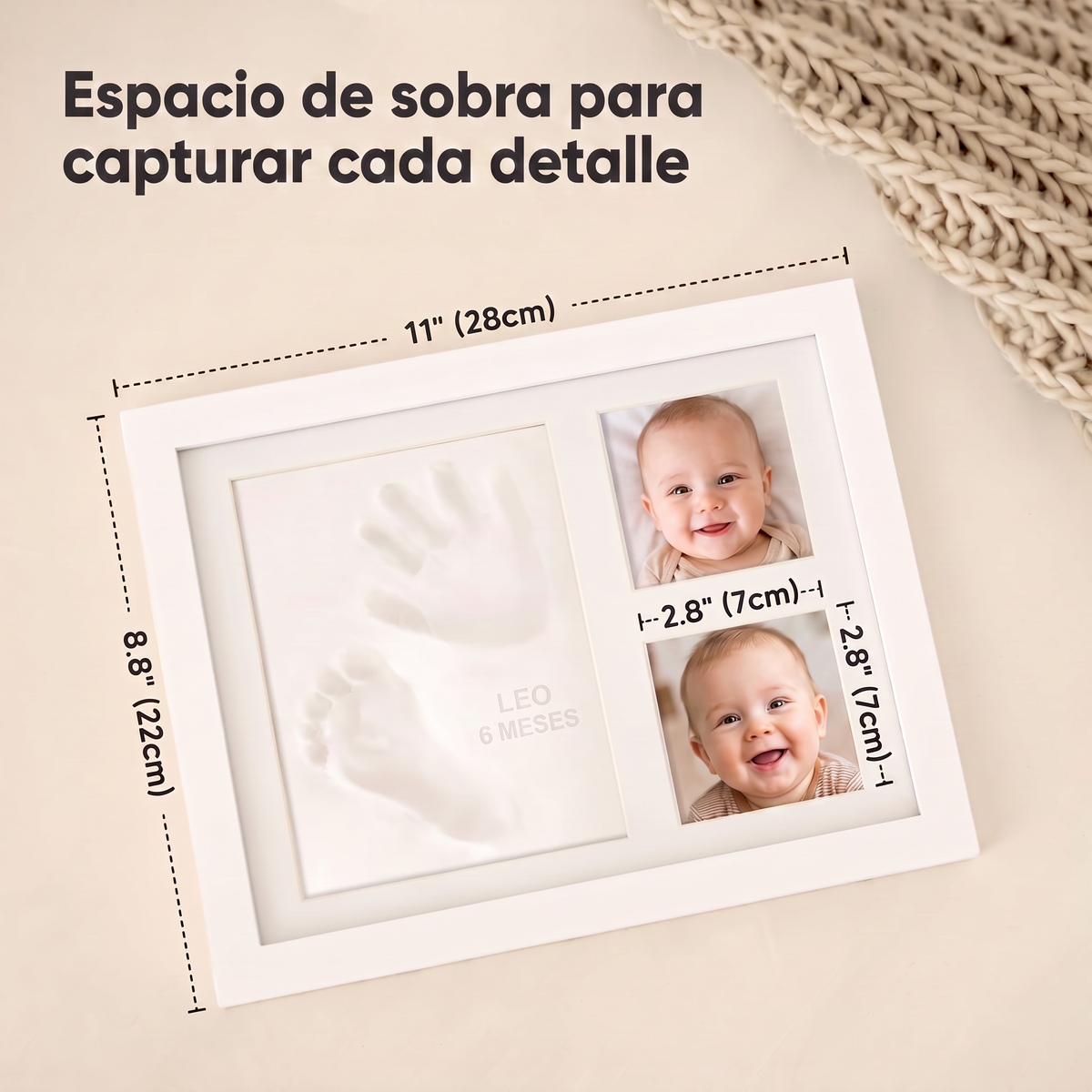 Kit Marco Recuerdo Huellas de Bebé