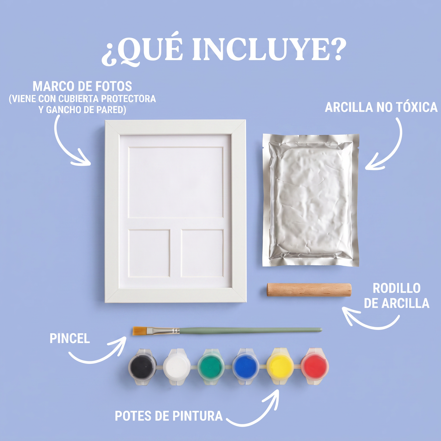 Kit Marco Recuerdo Huellas de Bebé