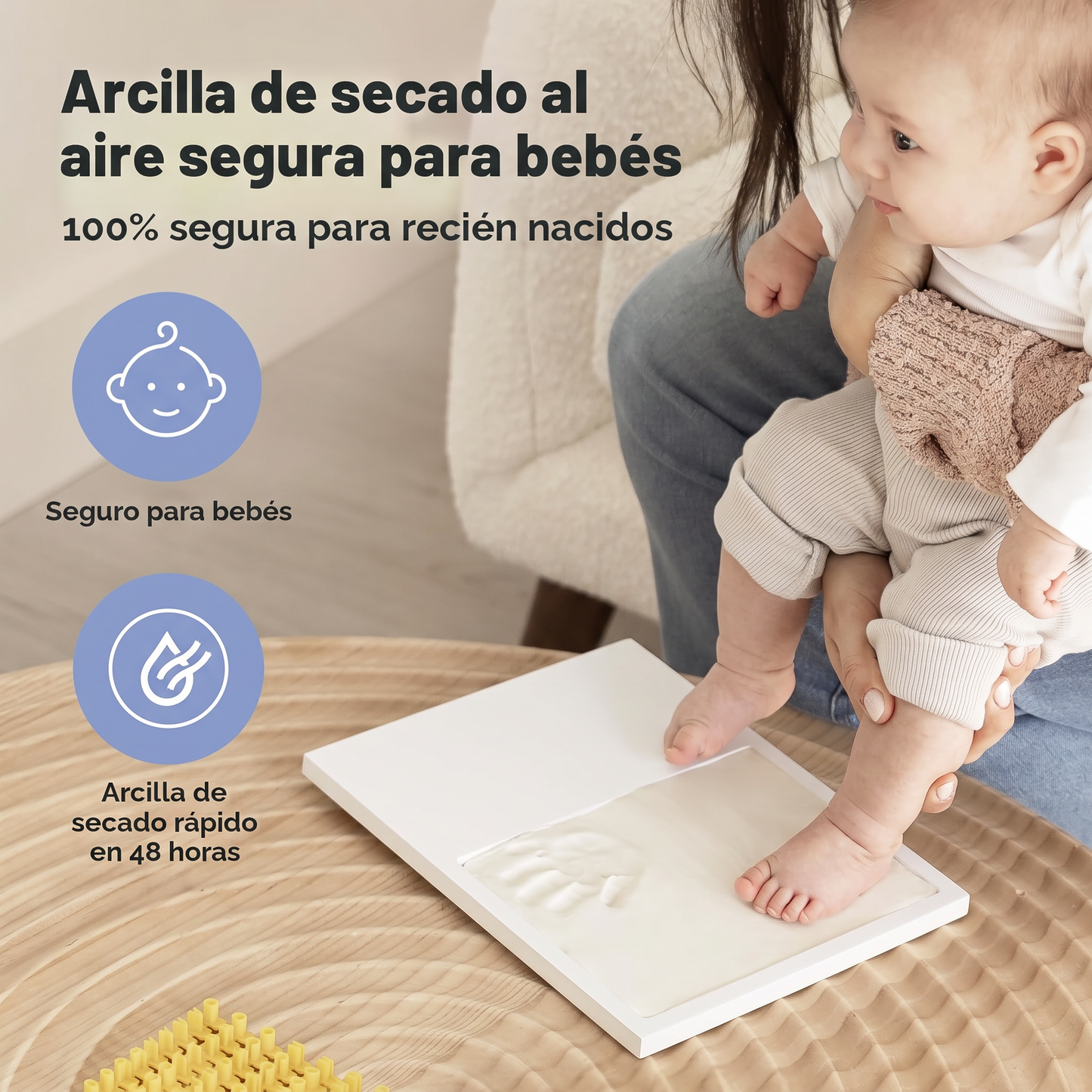 Kit Marco Recuerdo Huellas de Bebé